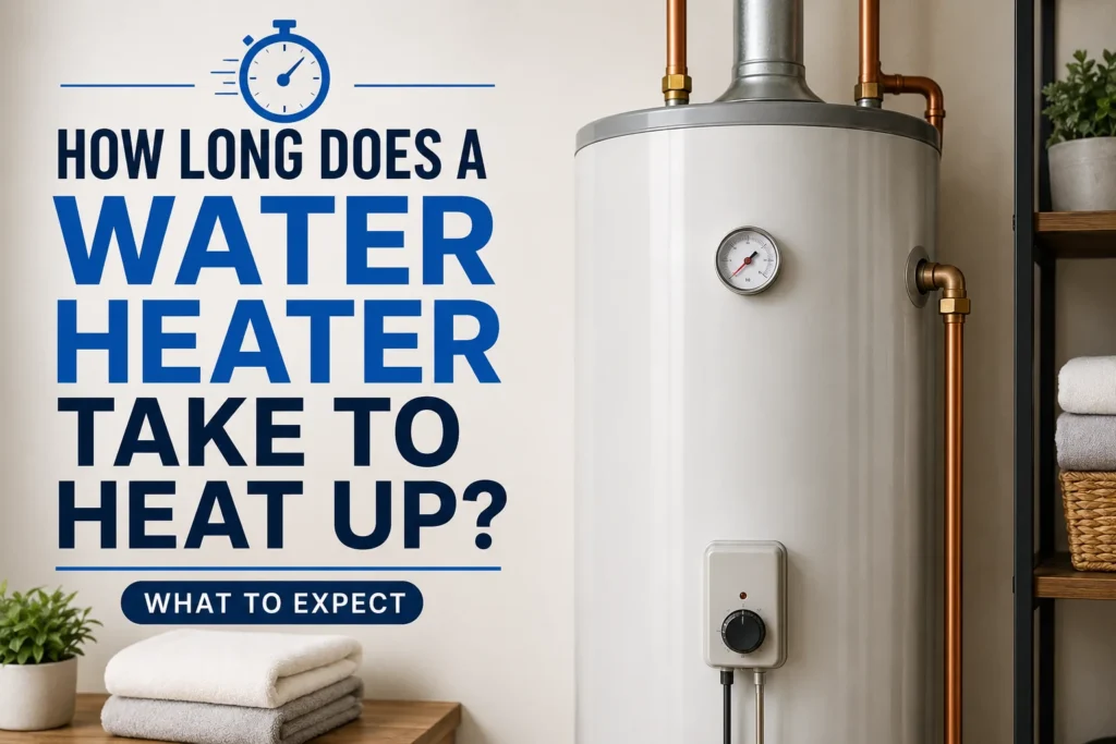 Residential water heater actively heating water